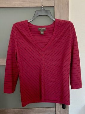Banana Republic | Red Italian Merino Sweater-3/4 Sleeve- M